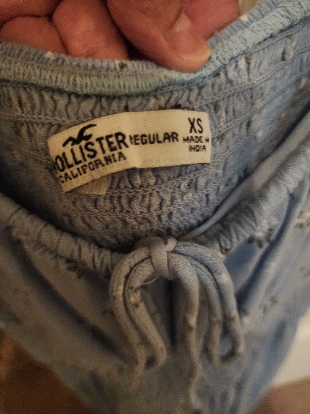 Hollister Light Blue Cinch-Waist Blouse